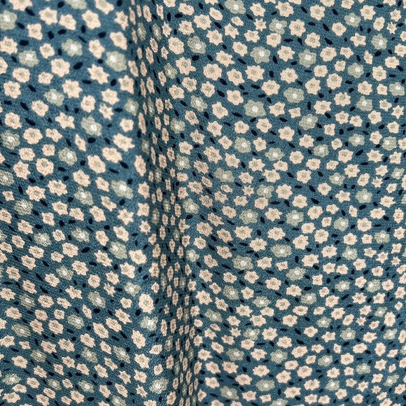 Light blue with flower detail, Madewell wrap dress, size small - Picture 2 of 2